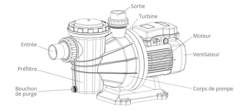 composant pompe piscine